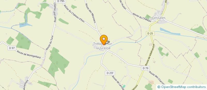 localisation de l'entreprise COMMUNE DE TREBONS SUR LA GRASSE  TREBONS-SUR-LA-GRASSE