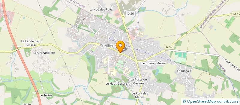 localisation de l'entreprise COMMUNE DE TREILLIERES à TREILLIERES