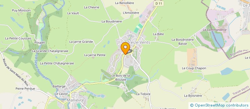 localisation de l'entreprise COMMUNE DE TREIZE-VENTS  TREIZE-VENTS