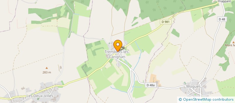 localisation de l'entreprise COMMUNE DE TREMBLOIS LES CARIGNAN  TREMBLOIS-LES-CARIGNAN