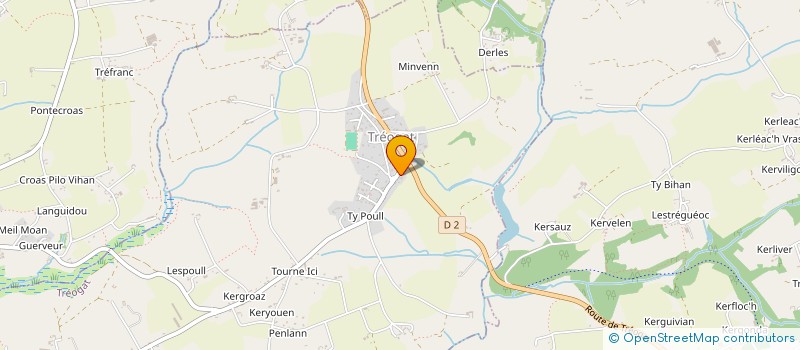 localisation de l'entreprise COMMUNE DE TREOGAT  TREOGAT