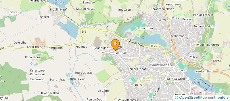 localisation de l'entreprise COMMUNE DE TREOUERGAT à TREOUERGAT