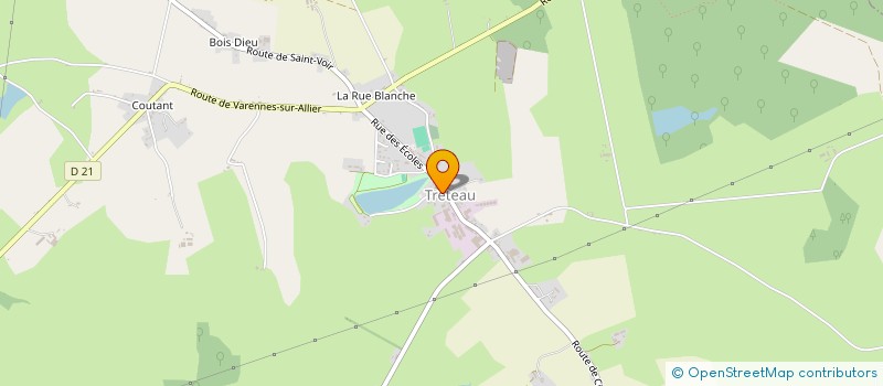 localisation de l'entreprise COMMUNE DE TRETEAU  TRETEAU