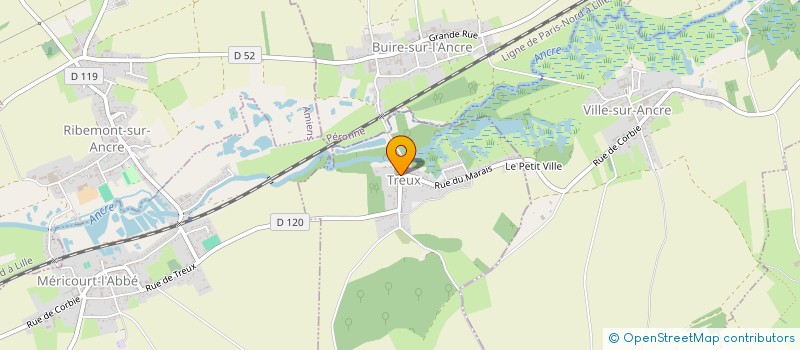 localisation de l'entreprise COMMUNE DE TREUX  TREUX