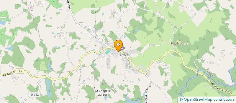 localisation de l'entreprise COMMUNE DE TROCHE  TROCHE