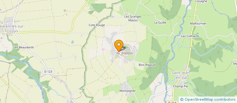 localisation de l'entreprise COMMUNE DE USSON  USSON