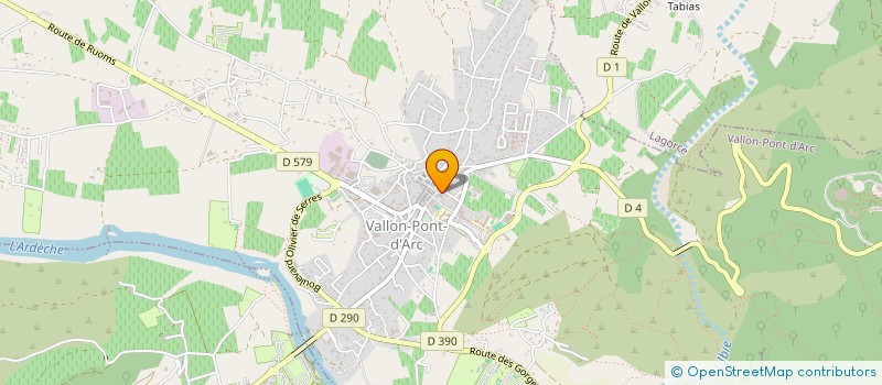 localisation de l'entreprise COMMUNE DE VALLON PONT D ARC  VALLON-PONT-D'ARC