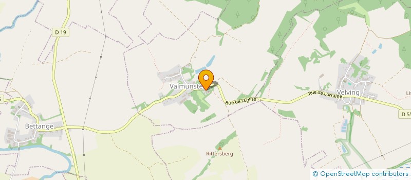 localisation de l'entreprise COMMUNE DE VALMUNSTER  VALMUNSTER