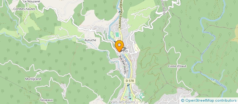 localisation de l'entreprise COMMUNE DE VALS LES BAINS  VALS-LES-BAINS