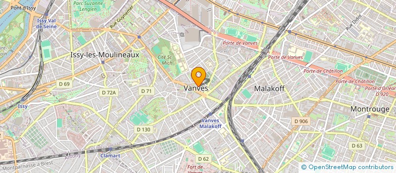 localisation de l'entreprise COMMUNE DE VANVES  VANVES