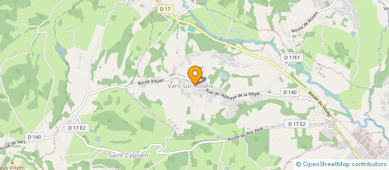 localisation de l'entreprise COMMUNE DE VARS SUR ROSEIX  VARS-SUR-ROSEIX