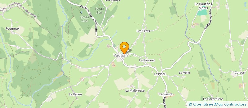 localisation de l'entreprise COMMUNE DE VAUBAN  VAUBAN