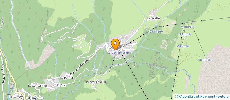 localisation de l'entreprise COMMUNE DE VAUJANY  VAUJANY