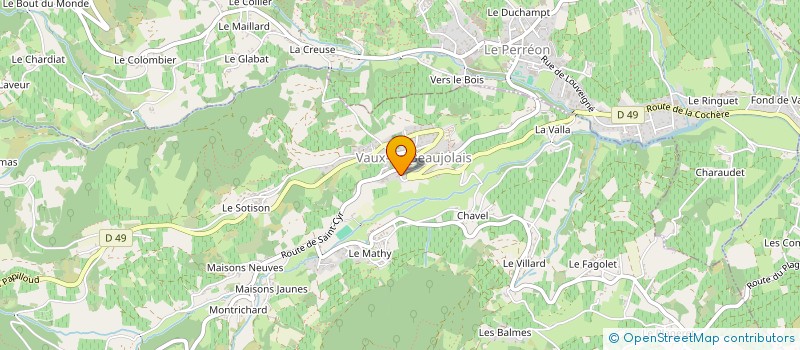 localisation de l'entreprise COMMUNE DE VAUX EN BEAUJOLAIS  VAUX-EN-BEAUJOLAIS