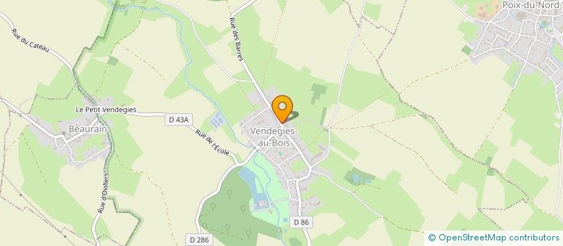 localisation de l'entreprise COMMUNE DE VENDEGIES AU BOIS à VENDEGIES-AU-BOIS