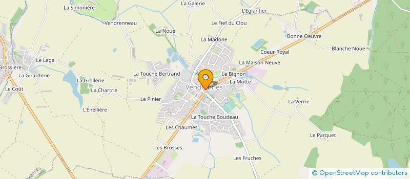localisation de l'entreprise COMMUNE DE VENDRENNES  VENDRENNES