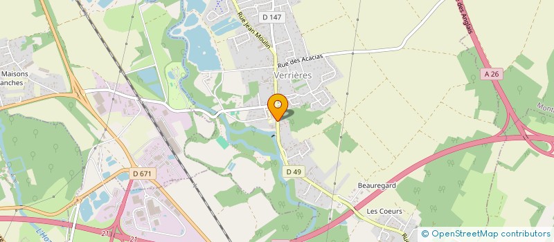 localisation de l'entreprise COMMUNE DE VERRIERES  VERRIERES