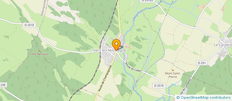 localisation de l'entreprise COMMUNE DE VERS EN MONTAGNE  VERS-EN-MONTAGNE