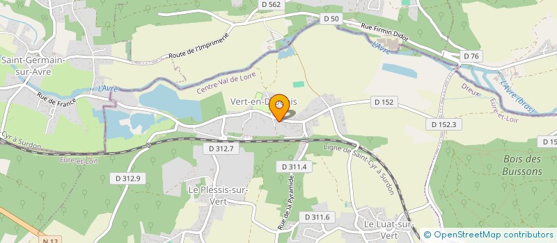 localisation de l'entreprise COMMUNE DE VERT EN DROUAIS à VERT-EN-DROUAIS