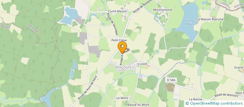 localisation de l'entreprise COMMUNE DE VESCOURS  VESCOURS