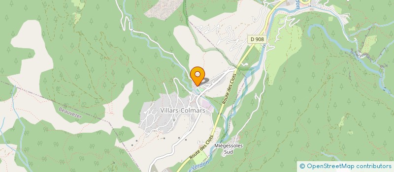 localisation de l'entreprise COMMUNE DE VILLARS COLMARS  VILLARS-COLMARS