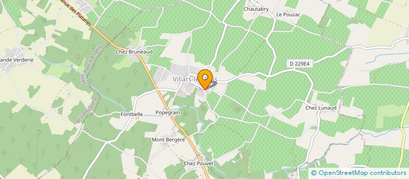 localisation de l'entreprise COMMUNE DE VILLARS LES BOIS  VILLARS-LES-BOIS