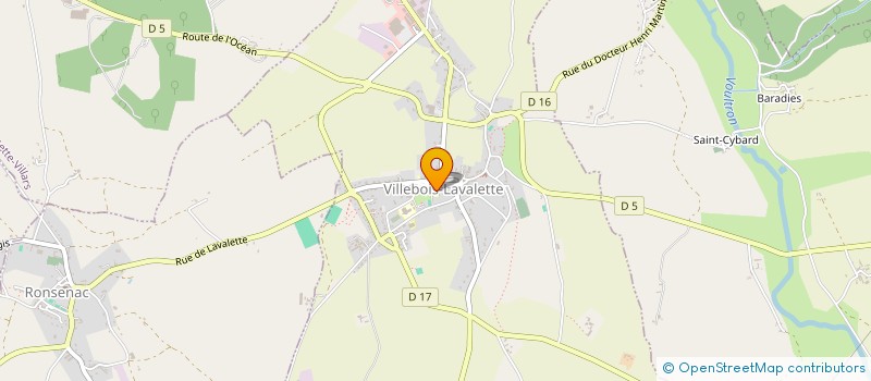 localisation de l'entreprise COMMUNE DE VILLEBOIS LAVALETTE à VILLEBOIS-LAVALETTE