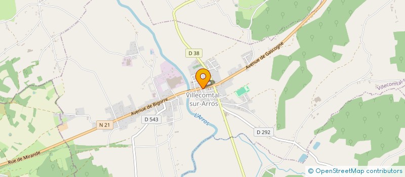 localisation de l'entreprise COMMUNE DE VILLECOMTAL SUR ARROS  VILLECOMTAL-SUR-ARROS
