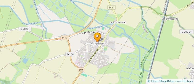 localisation de l'entreprise COMMUNE DE VILLEDOUX  VILLEDOUX