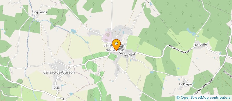 localisation de l'entreprise COMMUNE DE VILLEFRANCHE DE LONCHAT  VILLEFRANCHE-DE-LONCHAT