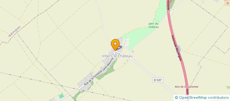 localisation de l'entreprise COMMUNE DE VILLERS LE CHATEAU  VILLERS-LE-CHATEAU