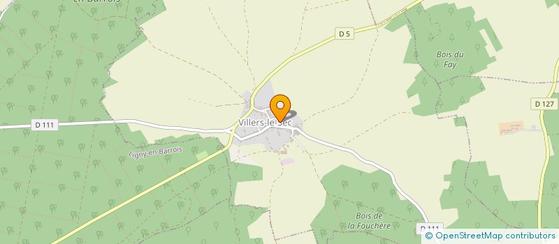 localisation de l'entreprise COMMUNE DE VILLERS LE SEC à VILLERS-LE-SEC