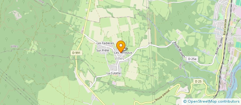 localisation de l'entreprise COMMUNE DE VILLES  VILLES