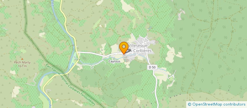 localisation de l'entreprise COMMUNE DE VILLESEQUE-DES-CORBIERES  VILLESEQUE-DES-CORBIERES