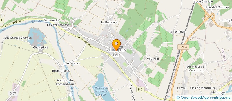 localisation de l'entreprise COMMUNE DE VILLIERS SUR LOIR  VILLIERS-SUR-LOIR