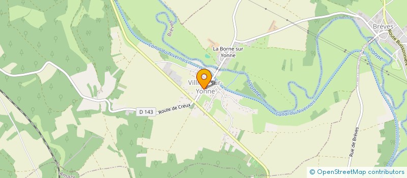 localisation de l'entreprise COMMUNE DE VILLIERS SUR YONNE  VILLIERS-SUR-YONNE