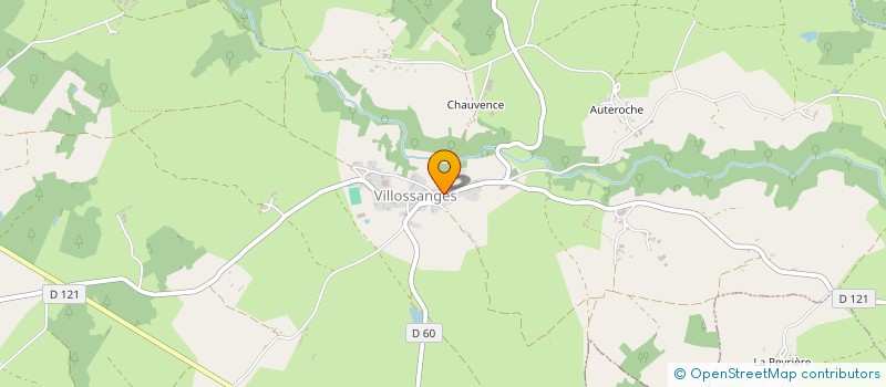 localisation de l'entreprise COMMUNE DE VILLOSSANGES  VILLOSSANGES