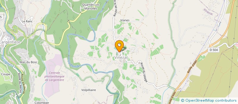 localisation de l'entreprise COMMUNE DE VINEZAC  VINEZAC