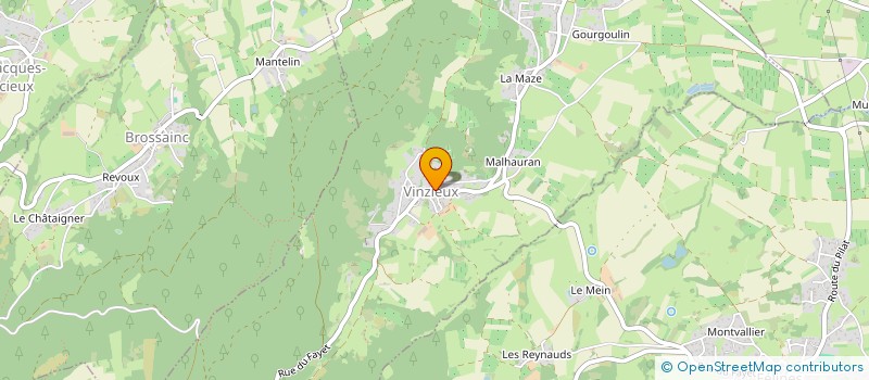 localisation de l'entreprise COMMUNE DE VINZIEUX  VINZIEUX
