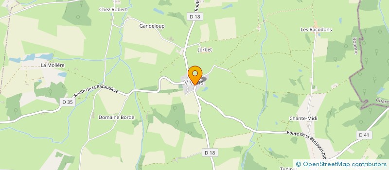 localisation de l'entreprise COMMUNE DE VIVANS  VIVANS