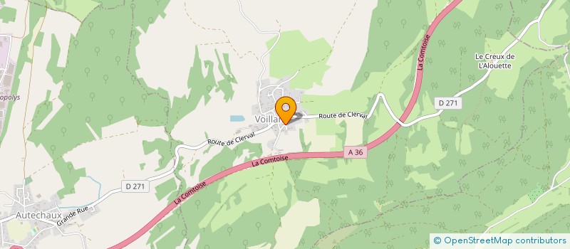 localisation de l'entreprise COMMUNE DE VOILLANS  VOILLANS