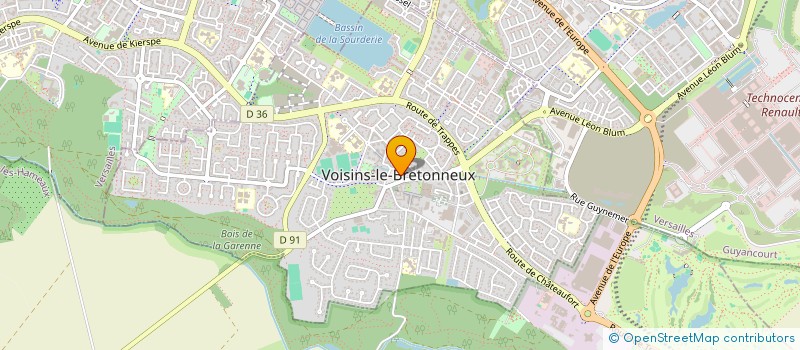 localisation de l'entreprise COMMUNE DE VOISINS LE BRETONNEUX  VOISINS-LE-BRETONNEUX