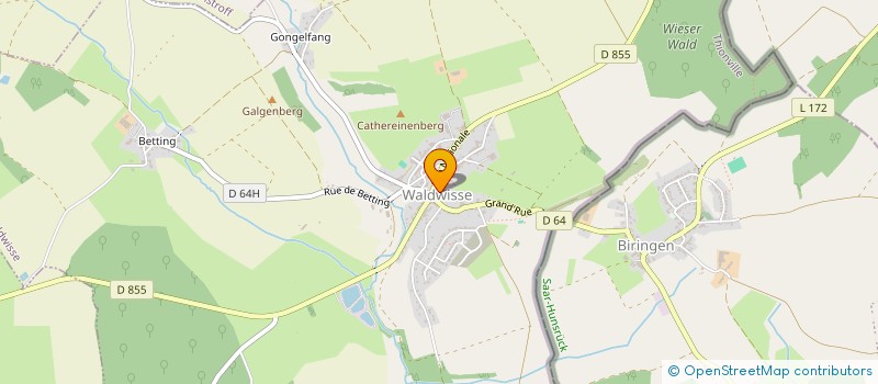 localisation de l'entreprise COMMUNE DE WALDWISSE  WALDWISSE