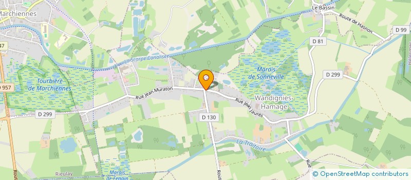 localisation de l'entreprise COMMUNE DE WANDIGNIES HAMAGE  WANDIGNIES-HAMAGE