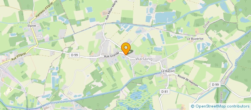 localisation de l'entreprise COMMUNE DE WARLAING à WARLAING