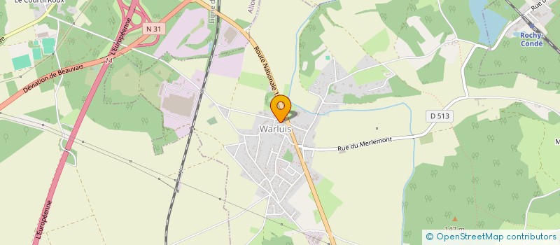 localisation de l'entreprise COMMUNE DE WARLUIS  WARLUIS