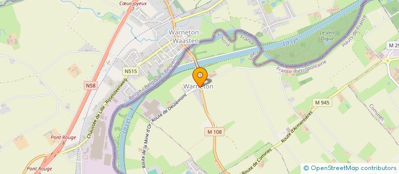 localisation de l'entreprise COMMUNE DE WARNETON à WARNETON
