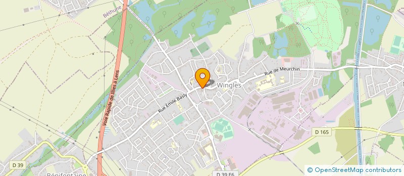 localisation de l'entreprise COMMUNE DE WINGLES  WINGLES