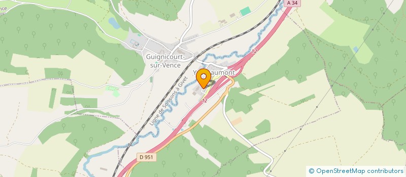 localisation de l'entreprise COMMUNE DE YVERNAUMONT  YVERNAUMONT