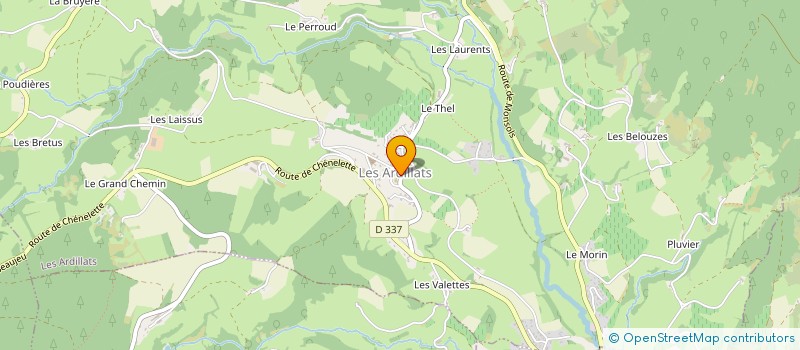 localisation de l'entreprise COMMUNE DES ARDILLATS à LES ARDILLATS